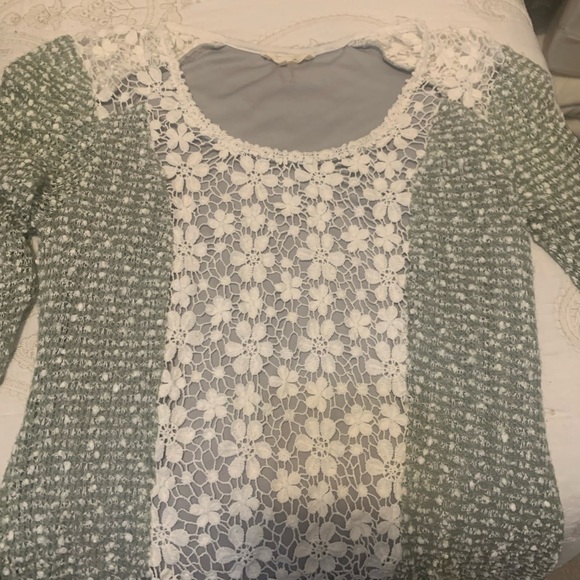 Anthropologie Ryu Chiffon Lace Layered Tunic Dress Sz Large - Picture 8 of 9